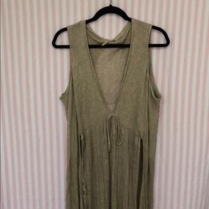 Free People vest duster with front tie